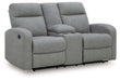 Gauntlet - Double Recline Loveseat With Console - Sterling – Reclining Loveseats by Signature Design by Ashley® at Furniture Wholesale Plus , Nashville furniture store