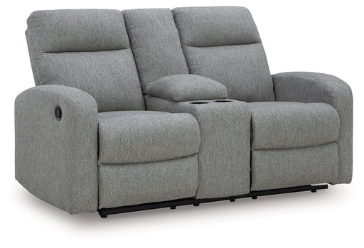 Gauntlet - Double Recline Loveseat With Console - Sterling – Reclining Loveseats by Signature Design by Ashley® at Furniture Wholesale Plus , Nashville furniture store
