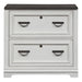 Allyson Park - Bunching Lateral File Cabinet - Wirebrushed White / Charcoal – Filing Cabinets by Liberty Furniture at Furniture Wholesale Plus , Nashville furniture store