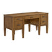 Portico - Half Pedestal Desk With Power / USB - Brown Oak – Writing Desks by Elements International at Furniture Wholesale Plus , Nashville furniture store