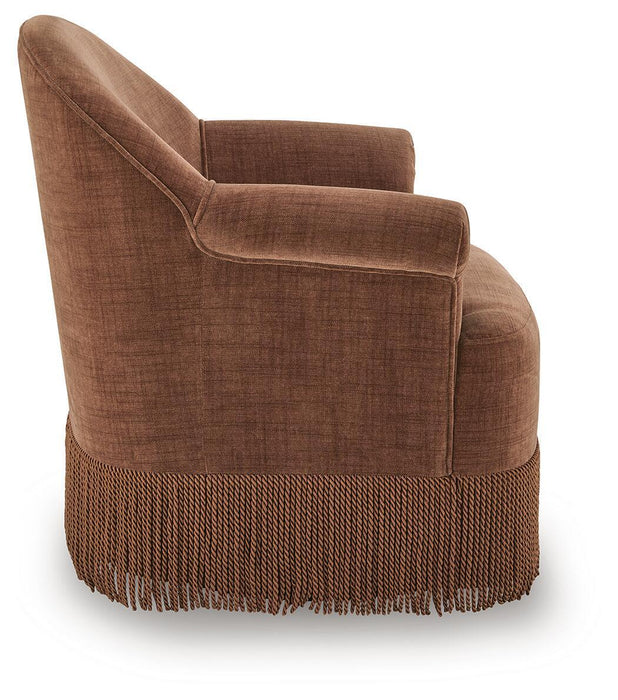 Jeanwell - Swivel Accent Chair - Clay – Swivel Chairs by Signature Design by Ashley® at Furniture Wholesale Plus , Nashville furniture store