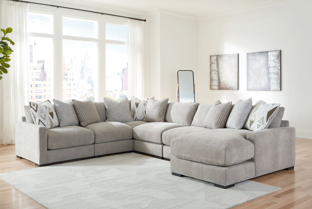 Aslan Court - Sectional With Ottoman Set – 5 Piece Living Room Sets by Benchcraft® at Furniture Wholesale Plus , Nashville furniture store