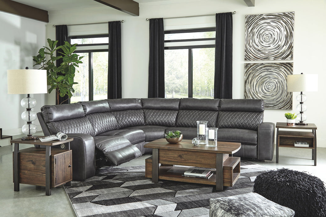 Samperstone - Power Reclining Sectional – Reclining Sectionals by Signature Design by Ashley® at Furniture Wholesale Plus , Nashville furniture store