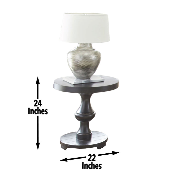 Dory - Round End Table - Ebony – End Tables by Steve Silver Furniture at Furniture Wholesale Plus , Nashville furniture store