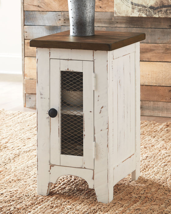 Wystfield - Chair Side End Table - White / Brown – Chair Side Tables by Signature Design by Ashley® at Furniture Wholesale Plus , Nashville furniture store