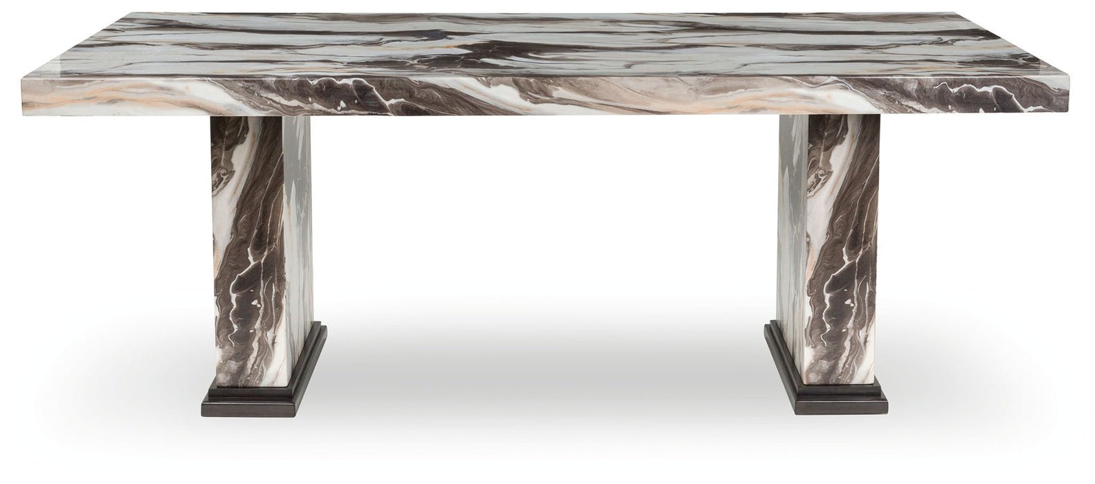 Jeshina - Dining Table - Dark Brown / Beige – Dining Tables by Signature Design by Ashley® at Furniture Wholesale Plus , Nashville furniture store