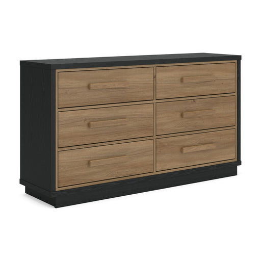 Kozmour - Six Drawer Dresser - Black / Brown – Dressers by Signature Design by Ashley® at Furniture Wholesale Plus , Nashville furniture store