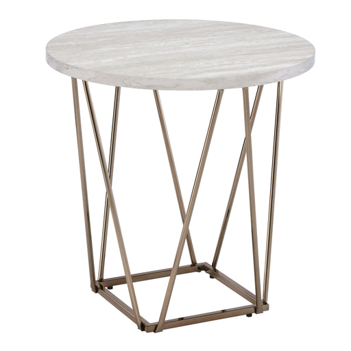 Rowyn - Faux Marble Top End Table - Gray – End Tables by Steve Silver Furniture at Furniture Wholesale Plus , Nashville furniture store