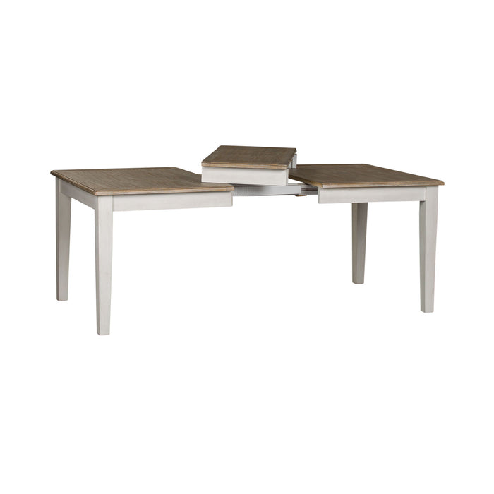 Summerville - Rectangular Leg Table - Soft White Wash / Wirebrushed Gray – Dining Tables by Liberty Furniture at Furniture Wholesale Plus , Nashville furniture store