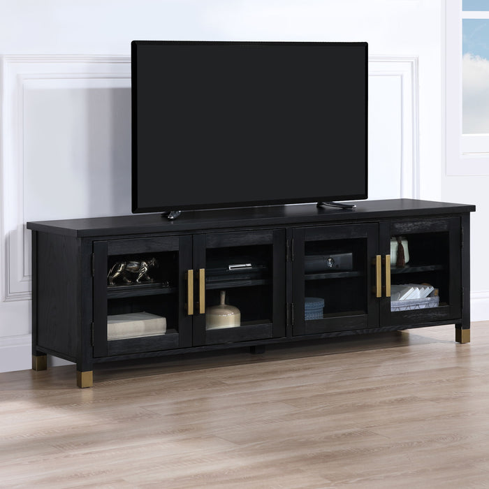 Yves - TV Stand - Black - Premium TV Stands from Steve Silver Furniture - Just $689! Shop now at Furniture Wholesale Plus  We are the best furniture store in Nashville, Hendersonville, Goodlettsville, Madison, Antioch, Mount Juliet, Lebanon, Gallatin, Springfield, Murfreesboro, Franklin, Brentwood