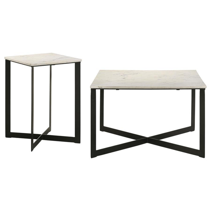 Tobin - Marble Top Coffee And End Table Set – Table Sets by Coaster Fine Furniture at Furniture Wholesale Plus , Nashville furniture store