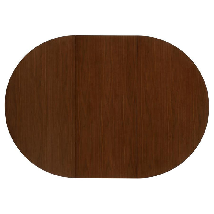 Jedda - Oval Extension Leaf Dining Table - Dark Walnut – Dining Tables with Extensions by CoasterEveryday at Furniture Wholesale Plus , Nashville furniture store