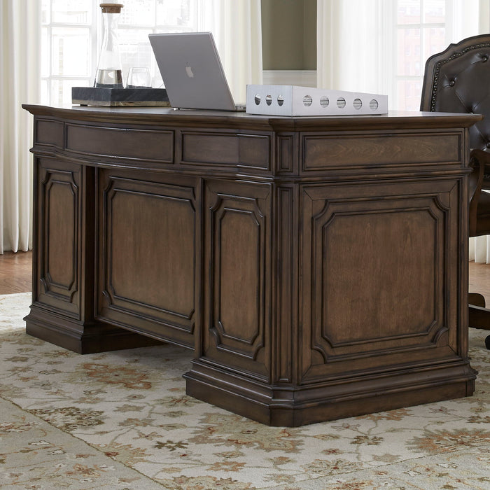 Amelia - Jr Executive Desk - Antique Toffee – Executive Desks by Liberty Furniture at Furniture Wholesale Plus , Nashville furniture store
