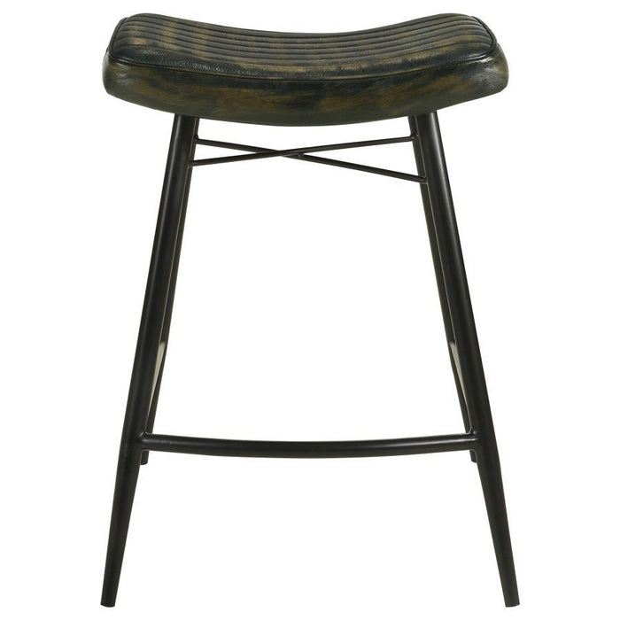 Bayu - Leather Upholstered Counter Stool (Set of 2) - Premium Stool Sets from Coaster Fine Furniture - Just $399! Shop now at Furniture Wholesale Plus  We are the best furniture store in Nashville, Hendersonville, Goodlettsville, Madison, Antioch, Mount Juliet, Lebanon, Gallatin, Springfield, Murfreesboro, Franklin, Brentwood