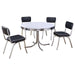 Retro - Round Dining Table Set – 5 Piece Dining Room Sets by CoasterEveryday at Furniture Wholesale Plus , Nashville furniture store