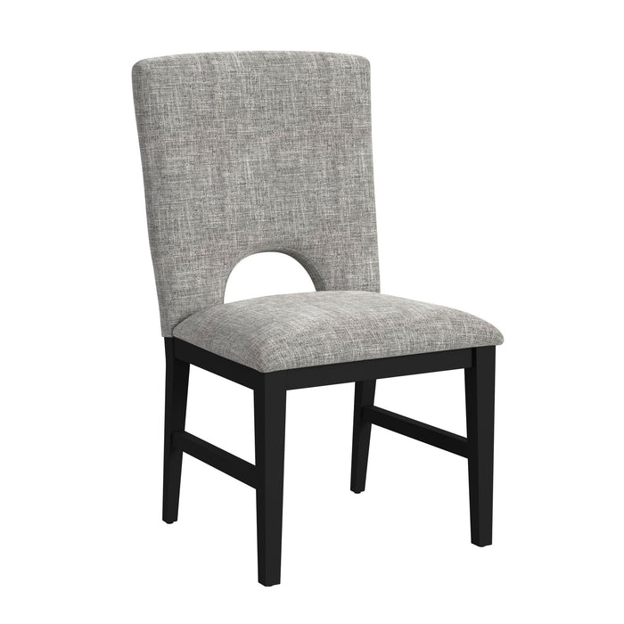 Oregon - Fabric Dining Side Chair (Set of 2) - Gray / Black – Chair Sets by Elements International at Furniture Wholesale Plus , Nashville furniture store