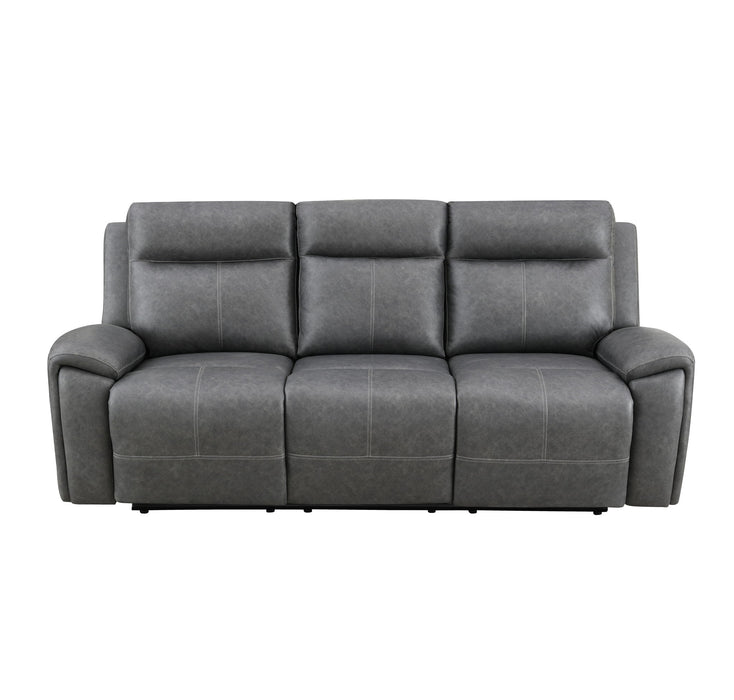 Gaston - Manual Reclining Sofa - Gray – Reclining Sofas by Steve Silver Furniture at Furniture Wholesale Plus , Nashville furniture store