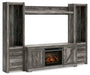 Wynnlow - Entertainment Center - TV Stand With Glass/Stone Fireplace Insert - Gray – Entertainment Centers by Signature Design by Ashley® at Furniture Wholesale Plus , Nashville furniture store
