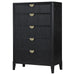 Brookmead - 5-Drawer Bedroom Chest - Black – Accent Chests by Coaster Fine Furniture at Furniture Wholesale Plus , Nashville furniture store