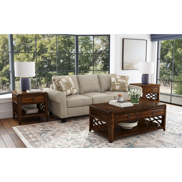 Phillipe - 3 Piece Occasional Table Set (Coffee Table & Two End Table) - Cherry – Table Sets by Elements International at Furniture Wholesale Plus , Nashville furniture store