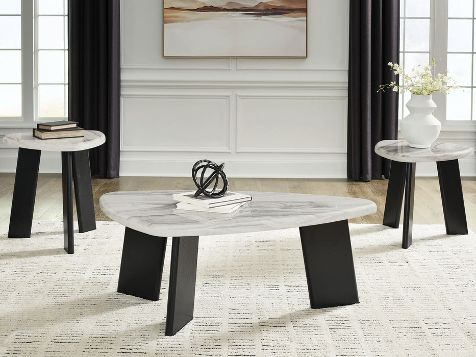 Lilyberg - Occasional Table Set (Set of 3) - Gray / Black – Table Sets by Signature Design by Ashley® at Furniture Wholesale Plus , Nashville furniture store