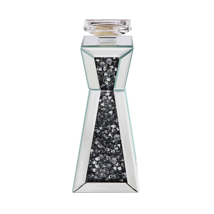 Noralie - Candle Holder Set of 2) - Mirrored, Faux Diamonds