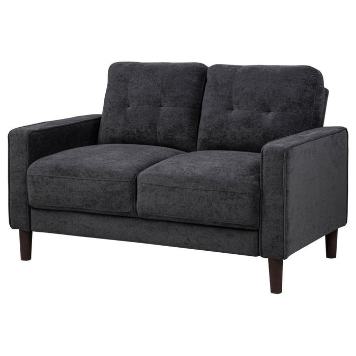 Bowen II - Upholstered Track Arm Loveseat – Stationary Loveseats by Coaster Fine Furniture at Furniture Wholesale Plus , Nashville furniture store