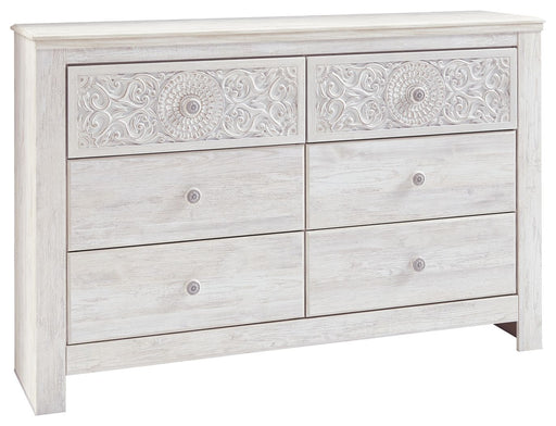 Paxberry - Six Drawer Dresser - Medallion Drawer Pulls - Whitewash – Dressers by Signature Design by Ashley® at Furniture Wholesale Plus , Nashville furniture store