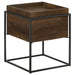 Ondrej - Square Accent Side Table Removable Tray - Dark Brown – Side Tables by CoasterEssence at Furniture Wholesale Plus , Nashville furniture store