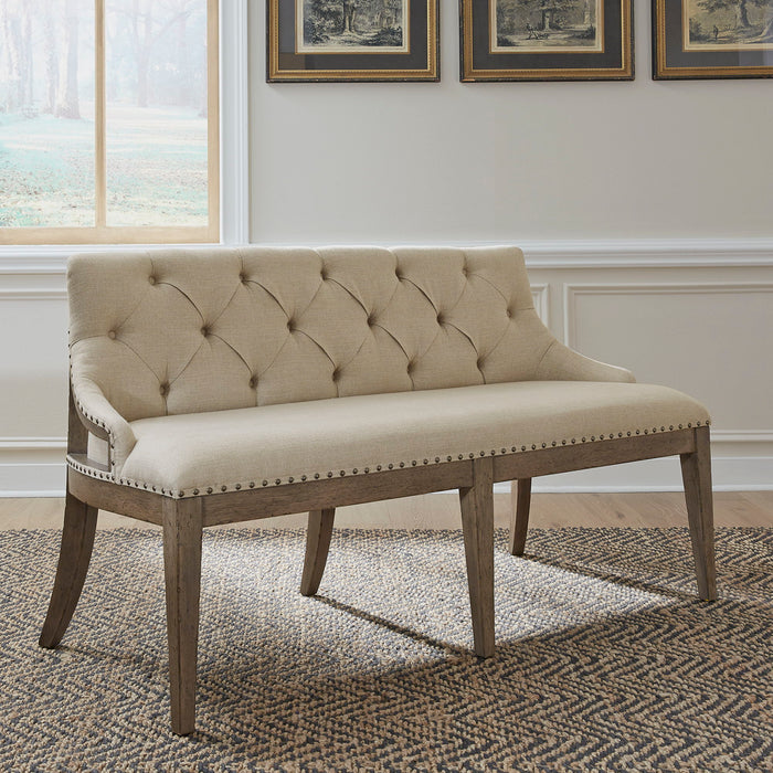 Americana Farmhouse - Upholstered Shelter Dining Bench – Upholstered Benches by Liberty Furniture at Furniture Wholesale Plus , Nashville furniture store