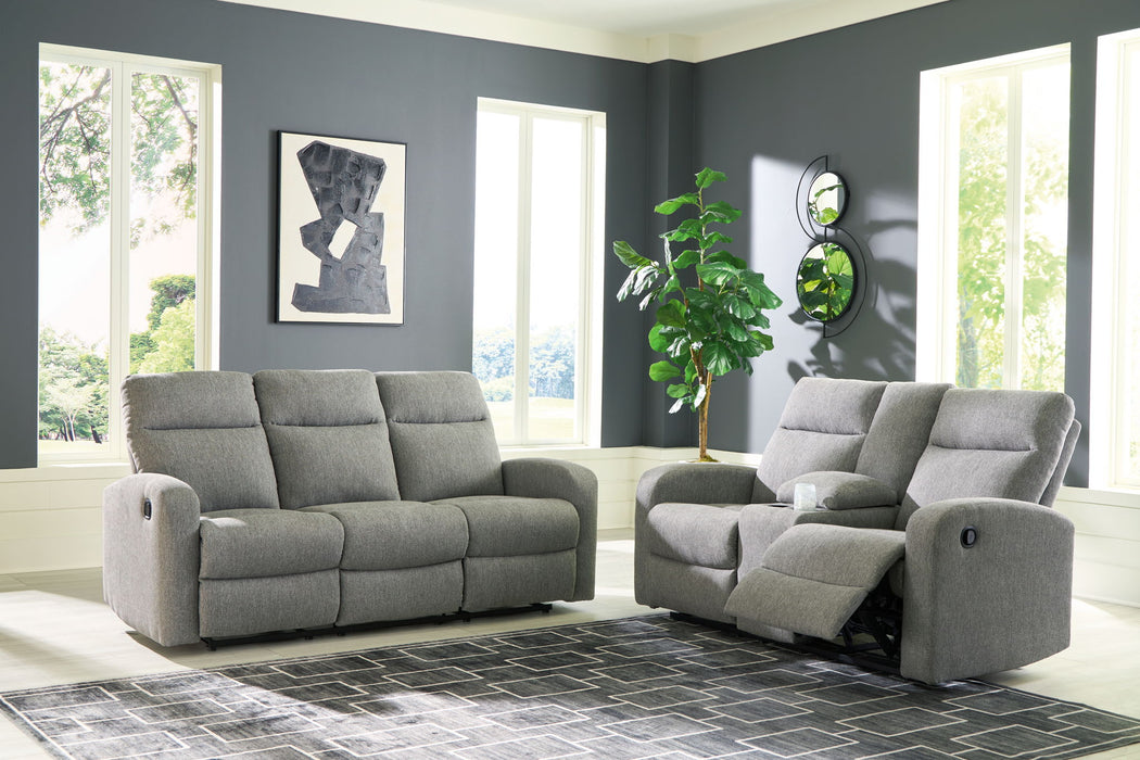 Gauntlet - 2 Pc. - Reclining Sofa And Loveseat - Sterling – Reclining Sofas & Loveseats by Signature Design by Ashley® at Furniture Wholesale Plus , Nashville furniture store