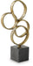 Wellcott - Sculpture - Gold Finish / Black – Sculptures & Figurines by Signature Design by Ashley® at Furniture Wholesale Plus , Nashville furniture store