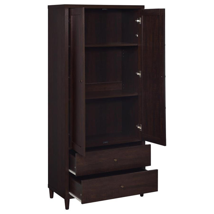 Wadeline - 2 Door Tall Accent Storage Cabinet - Rustic Tobacco – Accent Cabinets by CoasterEveryday at Furniture Wholesale Plus , Nashville furniture store