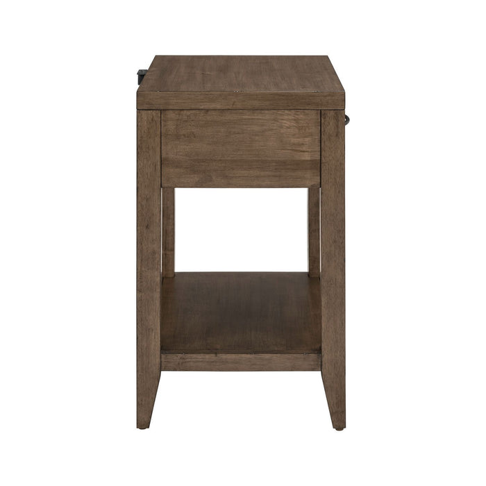 Shaker Lakes - Open Nightstand With Charging Station - Harvest Brown – Nightstands w/ Charging Stations by Liberty Furniture at Furniture Wholesale Plus , Nashville furniture store