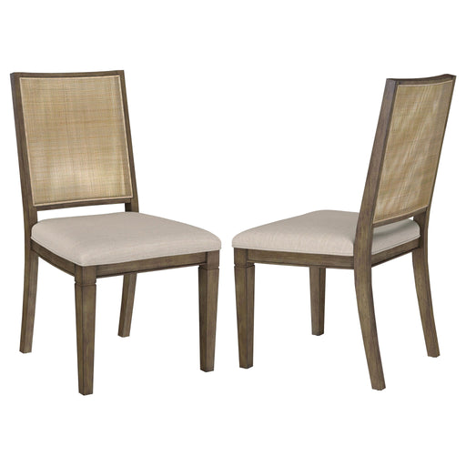 Matisse - Woven Rattan Back Dining Side Chair Brown (Set of 2) - Dark Brown – Chair Sets by Coaster Fine Furniture at Furniture Wholesale Plus , Nashville furniture store