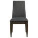 Wes - Upholstered Dining Side Chair (Set of 2) - Dark Walnut - Premium Chair Sets from CoasterEssence - Just $299! Shop now at Furniture Wholesale Plus  We are the best furniture store in Nashville, Hendersonville, Goodlettsville, Madison, Antioch, Mount Juliet, Lebanon, Gallatin, Springfield, Murfreesboro, Franklin, Brentwood