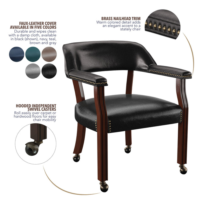 Tournament - Arm Chair With Casters - Premium Arm Chairs from Steve Silver Furniture - Just $199! Shop now at Furniture Wholesale Plus  We are the best furniture store in Nashville, Hendersonville, Goodlettsville, Madison, Antioch, Mount Juliet, Lebanon, Gallatin, Springfield, Murfreesboro, Franklin, Brentwood