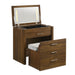 Malibu - Dressing Table - Walnut – Vanity Desks by Elements International at Furniture Wholesale Plus , Nashville furniture store