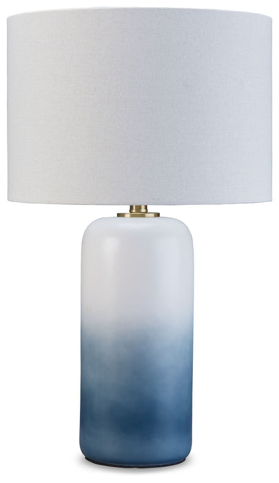 Lemrich - Ceramic Table Lamp  - White – Table Lamps by Signature Design by Ashley® at Furniture Wholesale Plus , Nashville furniture store