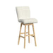 Cambrie - Upholstered Swivel Bar Stool With Boucle (Set of 2) - Beige / Natural – Stool Sets by Elements International at Furniture Wholesale Plus , Nashville furniture store