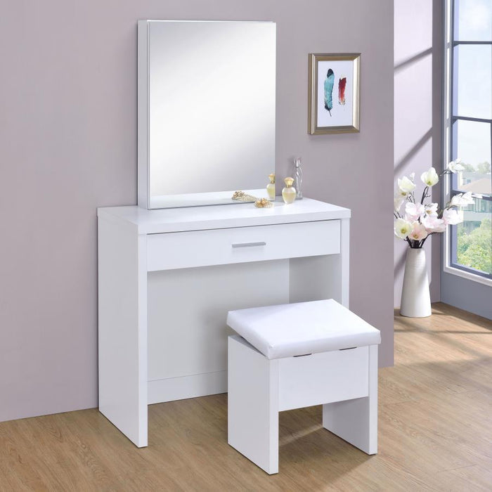 Harvey - 2-piece Vanity Set with Lift-Top Stool – Vanity Sets by CoasterEssence at Furniture Wholesale Plus , Nashville furniture store