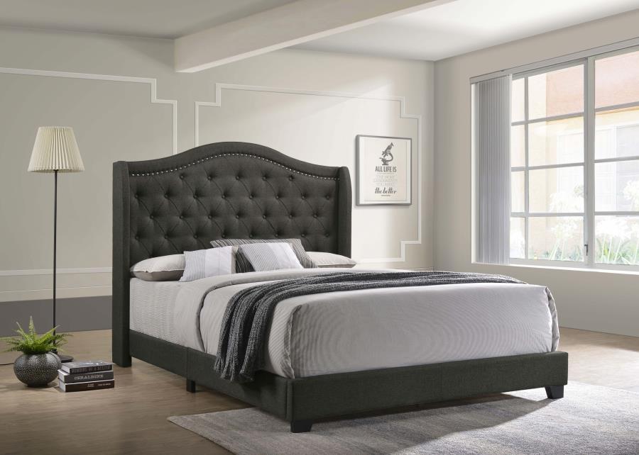 Sonoma - Upholstered Wingback Bed – Upholstered Beds by CoasterEssence at Furniture Wholesale Plus , Nashville furniture store