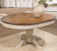 Wirloni - Oval Dining Room Butterfly Extension Table - Antique White / Brown – Dining Tables with Extensions by Signature Design by Ashley® at Furniture Wholesale Plus , Nashville furniture store
