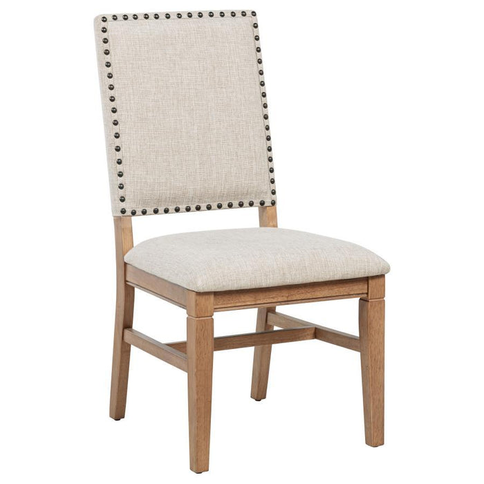 Middleton - Upholstered Dining Side Chair Beige (Set of 2) - Natural – Chair Sets by Coaster Fine Furniture at Furniture Wholesale Plus , Nashville furniture store