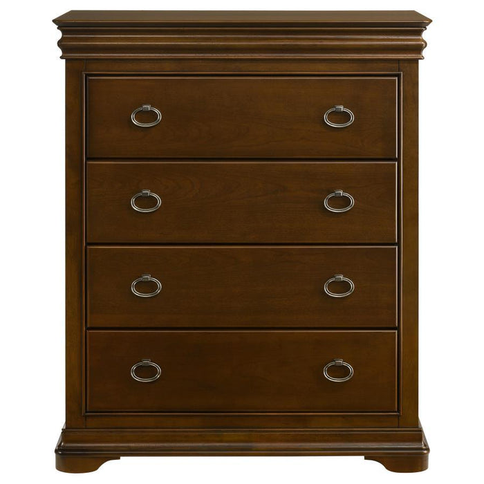 Garland - 4-Drawer Bedroom Chest Of Drawers - Brown Cherry – Accent Chests by Coaster Fine Furniture at Furniture Wholesale Plus , Nashville furniture store