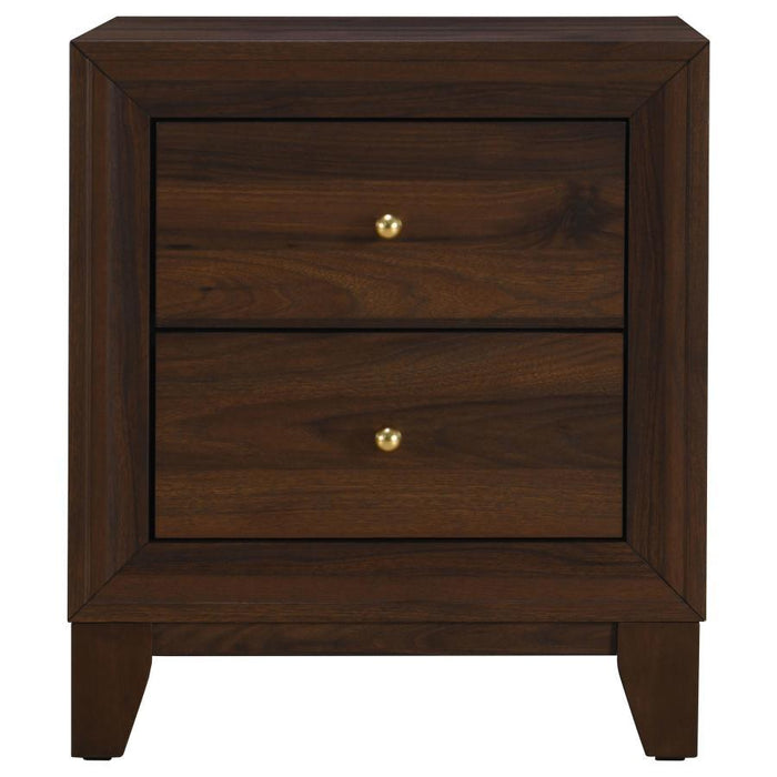 Welsley - 2-Drawer Nightstand Bedside Table - Walnut – Accent Nightstands by Coaster Fine Furniture at Furniture Wholesale Plus , Nashville furniture store