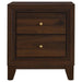 Welsley - 2-Drawer Nightstand Bedside Table - Walnut – Accent Nightstands by Coaster Fine Furniture at Furniture Wholesale Plus , Nashville furniture store