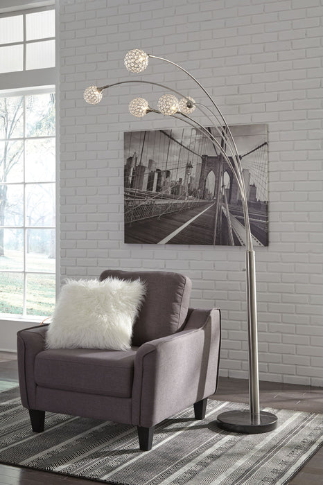 Winter - Metal Arc Lamp  - Silver Finish – Floor Lamps by Signature Design by Ashley® at Furniture Wholesale Plus , Nashville furniture store