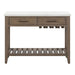 Edison - Server With Faux Marble Top - Brownstone – Servers by Liberty Furniture at Furniture Wholesale Plus , Nashville furniture store