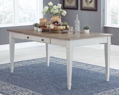 Skempton - RECT DRM Table w/Storage - White – Dining Tables by Signature Design by Ashley® at Furniture Wholesale Plus , Nashville furniture store